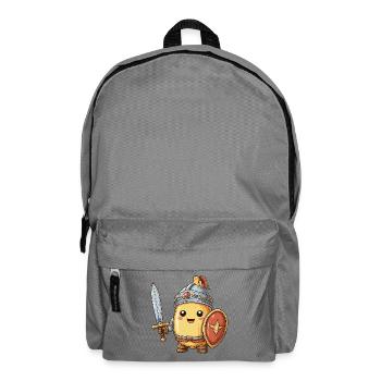 Kleiner Bananen Ritterheld  - Rucksack - Mittelgrau - Vorne