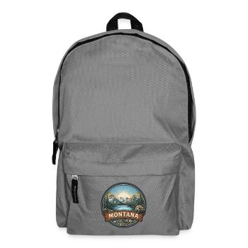 Montana-Gletscher-Nationalpark-Reiseabzeichen - Rucksack - Mittelgrau - Vorne