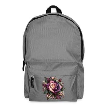 Lila Rosenblüte Floral Bouquet - Rucksack - Mittelgrau - Vorne