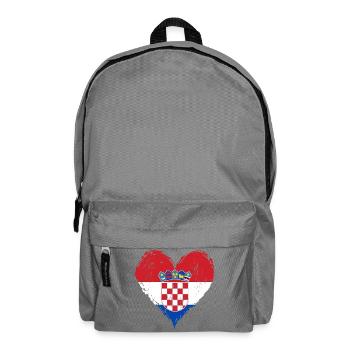 Kroatien Flagge Grunge used - Rucksack - Mittelgrau - Vorne