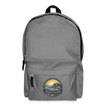 Rhode Island Newport Ocean Retro Reisegeschenk - Rucksack - Mittelgrau - Vorne