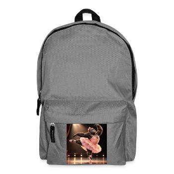 Gorilla-Ballerina-Pink in Tutu - Rucksack - Mittelgrau - Vorne