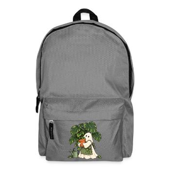 Geist mit Zimmerpflanze - Rucksack - Mittelgrau - Vorne