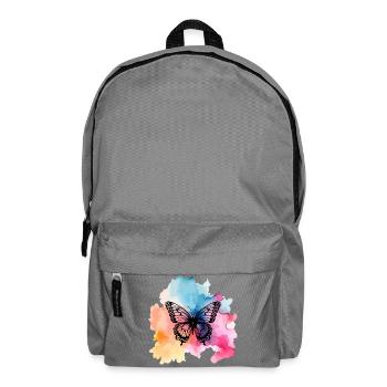 Bunter Schmetterling - Rucksack - Mittelgrau - Vorne