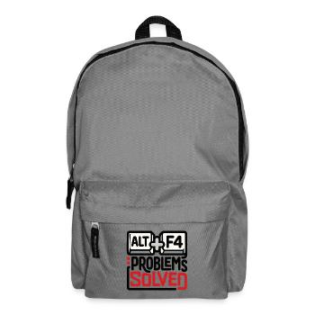 ALT+F4: Probleme gelöst – Geek & Tech Humor - Rucksack - Mittelgrau - Vorne