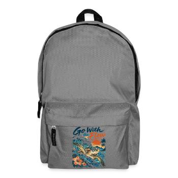 Go With the Flow – Honu Meeresschildkröte - Rucksack - Mittelgrau - Vorne