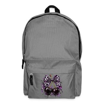 Lila Kirschband-Bow - Rucksack - Mittelgrau - Vorne
