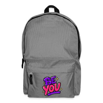 GEN Z ZITIERT TYPOGRAFIEDESIGN – Be You - Rucksack - Mittelgrau - Vorne