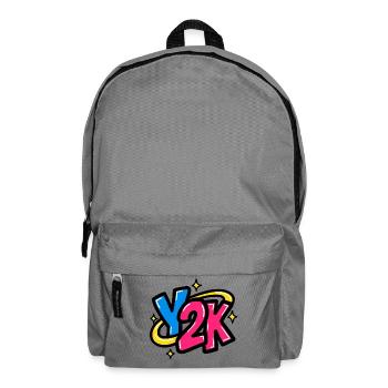 GEN Z ZITIERT TYPOGRAFIEDESIGN – Y2K - Rucksack - Mittelgrau - Vorne