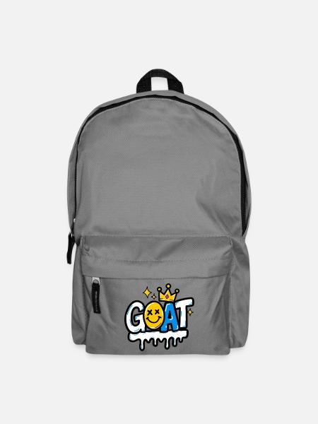 GEN Z ZITATE – Goat Crown Graffiti Smile - Rucksack - Mittelgrau