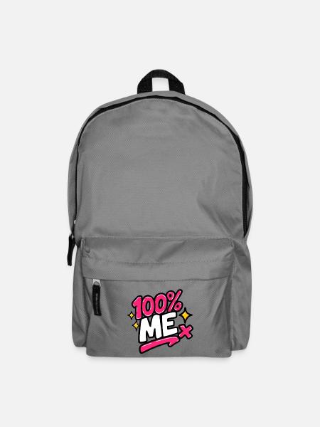 GEN Z ZITIERT TYPOGRAFIE-DESIGN – 100 % ICH - Rucksack - Mittelgrau