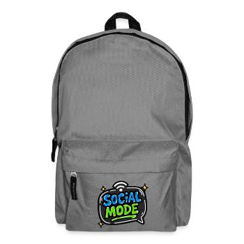 GEN Z ZITIERT TYPOGRAFIE-DESIGN – SOZIALER MODUS - Rucksack - Mittelgrau - Vorne