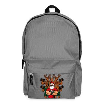 Weihnachts-Fitness Outfit / funny Nikolaus Rentier - Rucksack - Mittelgrau - Vorne