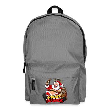 Prost Du Sack- Weihnachtsmann-Nikolaus Bier Design - Rucksack - Mittelgrau - Vorne