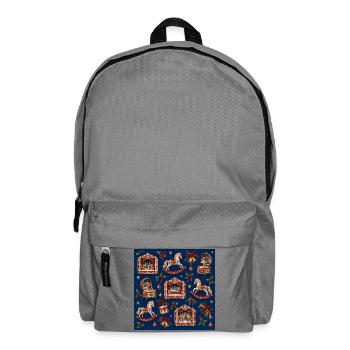 Prunkvolle Weihnachtskarussell-Medley - Rucksack - Mittelgrau - Vorne