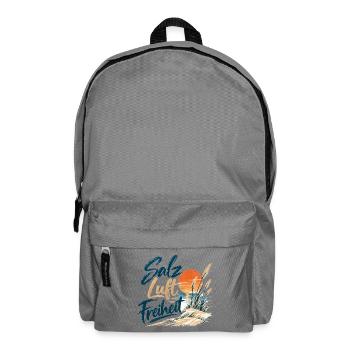 Salzluft Freiheit am Strand - Rucksack - Mittelgrau - Vorne