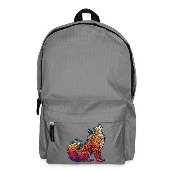 Bunter Wolf Tribal Muster - Rucksack - Mittelgrau - Vorne