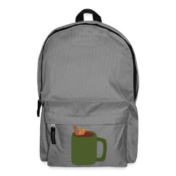 Glühweinbecher Illustration - Rucksack - Mittelgrau - Vorne