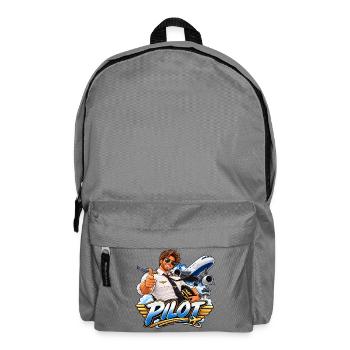 Charismatischer Cartoon-Luftpilot - Rucksack - Mittelgrau - Vorne