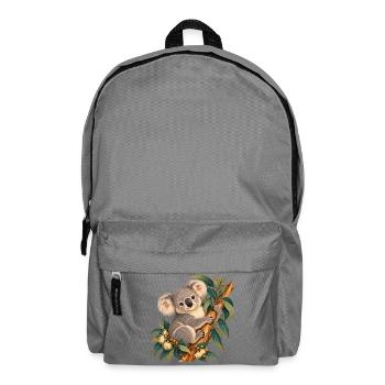 Zarter Koala zwischen Ästen und Blättern - Rucksack - Mittelgrau - Vorne
