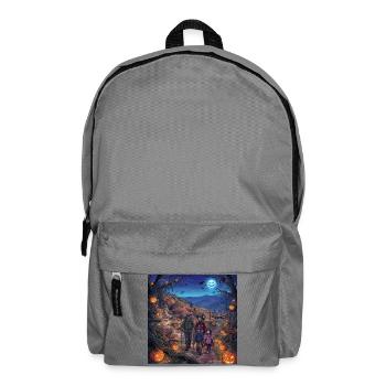 Halloween Familienwanderung - Rucksack - Mittelgrau - Vorne