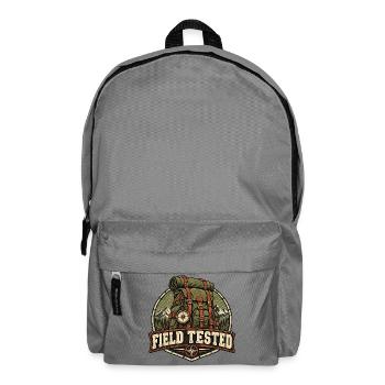 Field Tested – Robustes Outdoor-Abzeichen - Rucksack - Mittelgrau - Vorne