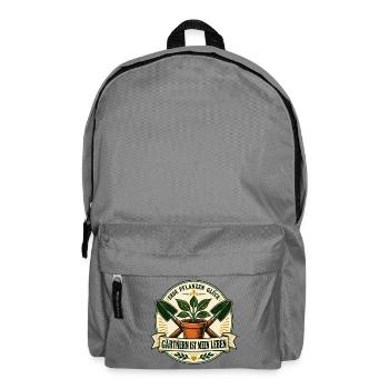 Gärtnern ist mein Leben - Rucksack - Mittelgrau - Vorne