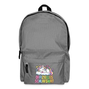 Schlafshirt Einhorn - Rucksack - Mittelgrau - Vorne