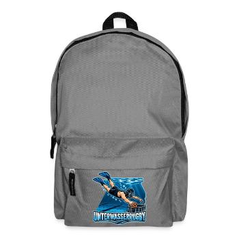 Unterwasser Rugby Action-Illustration - Rucksack - Mittelgrau - Vorne