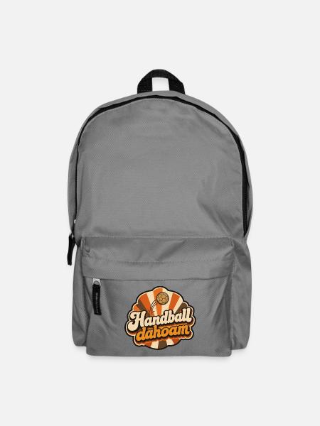 Handball dahoam Retro 70er Jahre Vektor Shirt - Rucksack - Mittelgrau