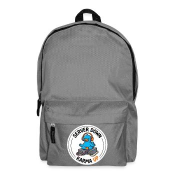 Server down Karma up IT Admin Gelassenheit T-Shirt - Rucksack - Mittelgrau - Vorne