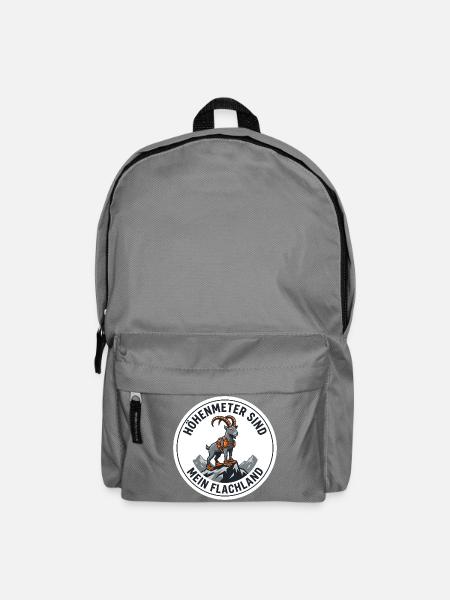 Trailrunning-Shirt Höhenmeter Steinbock - Rucksack - Mittelgrau