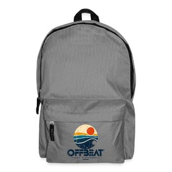 OFFBEAT – Retro Surf Logo - Rucksack - Mittelgrau - Vorne