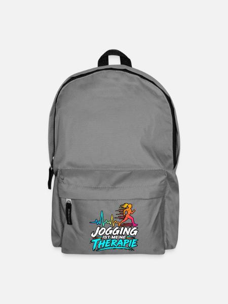 Jogging ist meine Therapie - Rucksack - Mittelgrau