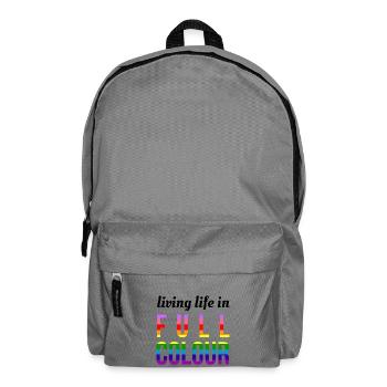 Leben in Full Colour Queer - Rucksack - Mittelgrau - Vorne