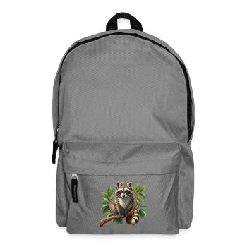 Waschbär im Ast - Rucksack - Mittelgrau - Vorne
