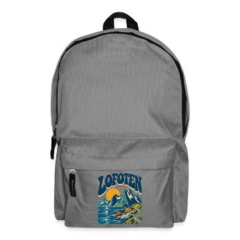 Lofoten Norway Retro Travel - Rucksack - Mittelgrau - Vorne