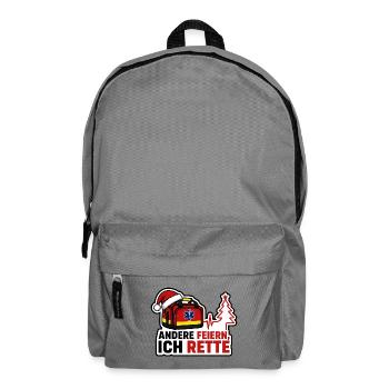 Andere feiern ich rette Rettungsdienst Weihnachten - Rucksack - Mittelgrau - Vorne
