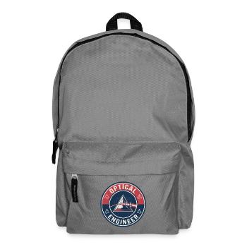 Vintage Optical Engineer Prisma-Laser-Linsenabzeichen - Rucksack - Mittelgrau - Vorne