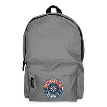 Vintage HVAC-Ingenieur Lüftungskanal-Lüfter-Abzeichen - Rucksack - Mittelgrau - Vorne