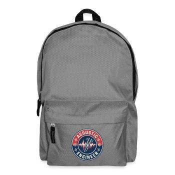 Vintage Akustikingenieur Stimmgabelwellen-Abzeichen - Rucksack - Mittelgrau - Vorne