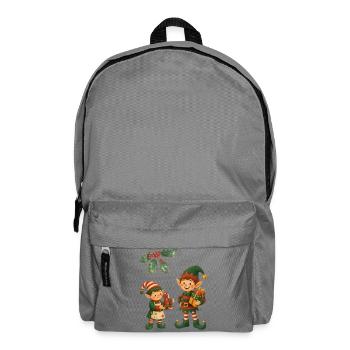 Weihnachtselfen – Festliches Festtagsdesign - Rucksack - Mittelgrau - Vorne
