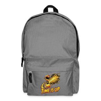 Time Is Up – Explodierende Sanduhr Comic Style    - Rucksack - Mittelgrau - Vorne