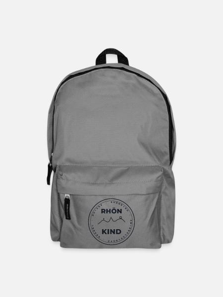 Rhönkind Emblem – Zwibbelsploatz & Kräbbl - Rucksack - Mittelgrau