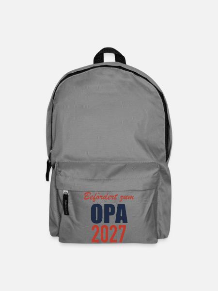 Befördert zum Opa 2027 - Rucksack - Mittelgrau
