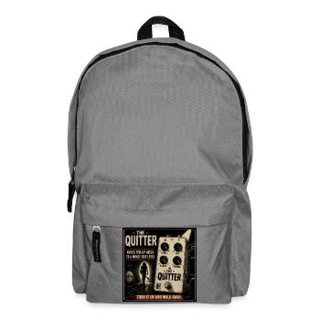 The Quitter Pedal – Vintage Rock Poster - Rucksack - Mittelgrau - Vorne