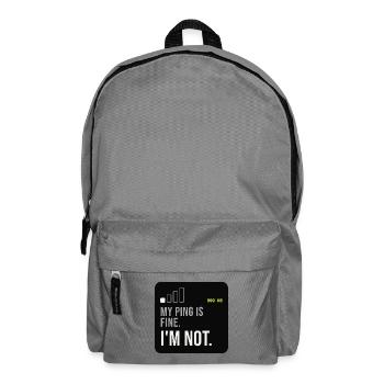 Ping Not Fine Tech-Meme - Rucksack - Mittelgrau - Vorne