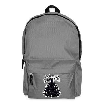Schwarze Weihnacht Gothic Tannenbaum Fledermaus - Rucksack - Mittelgrau - Vorne