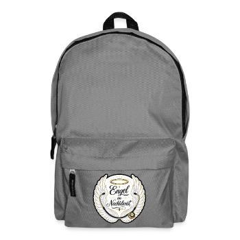 Engel im Nachtdienst Pflege Krankenschwester Shirt - Rucksack - Mittelgrau - Vorne