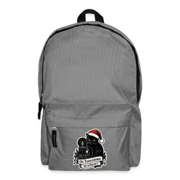 Oh Tannenbaum so schwarz Katze Gothic Weihnachten - Rucksack - Mittelgrau - Vorne